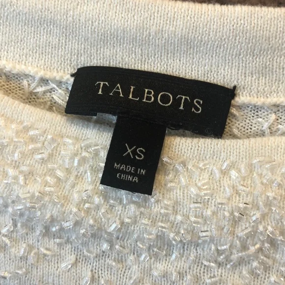 Talbots White Crew Neck Sweater - Picture 4 of 4